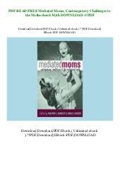 pdf book mediated moms contemporary challenges motherhood Kindle Editon